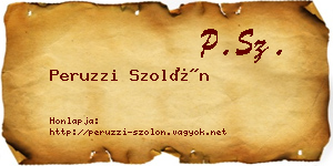 Peruzzi Szolón névjegykártya